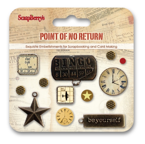 Набор брадс Scrapberrys "Точка невозврата", тип 2