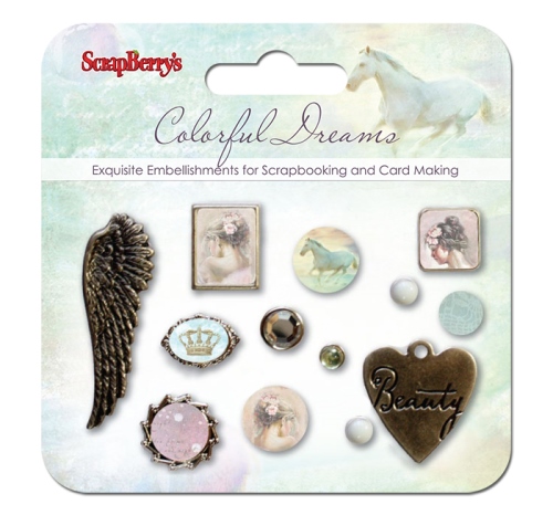 Набор брадс Scrapberrys "Цветные сны", тип 2