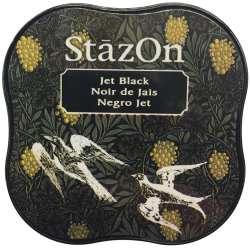 Штемпельная подушечка "StazOn" Jet Black миди упаковка Цвет реактивный чёрный