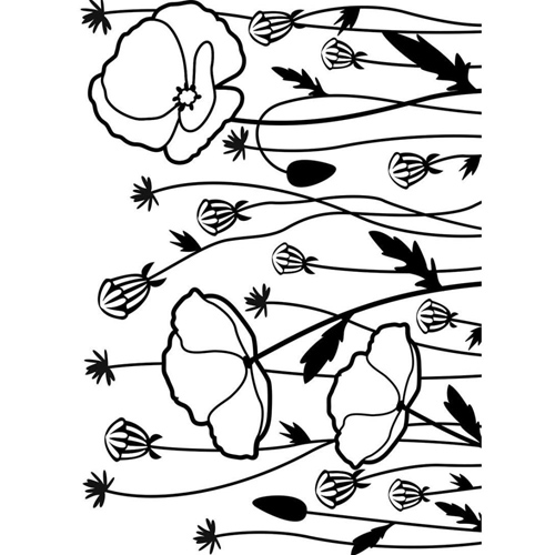 Папка для тиснения Darice "Маковое поле"