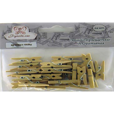 Мини-прищепки "Рукоделие"декоративные, 24 шт.