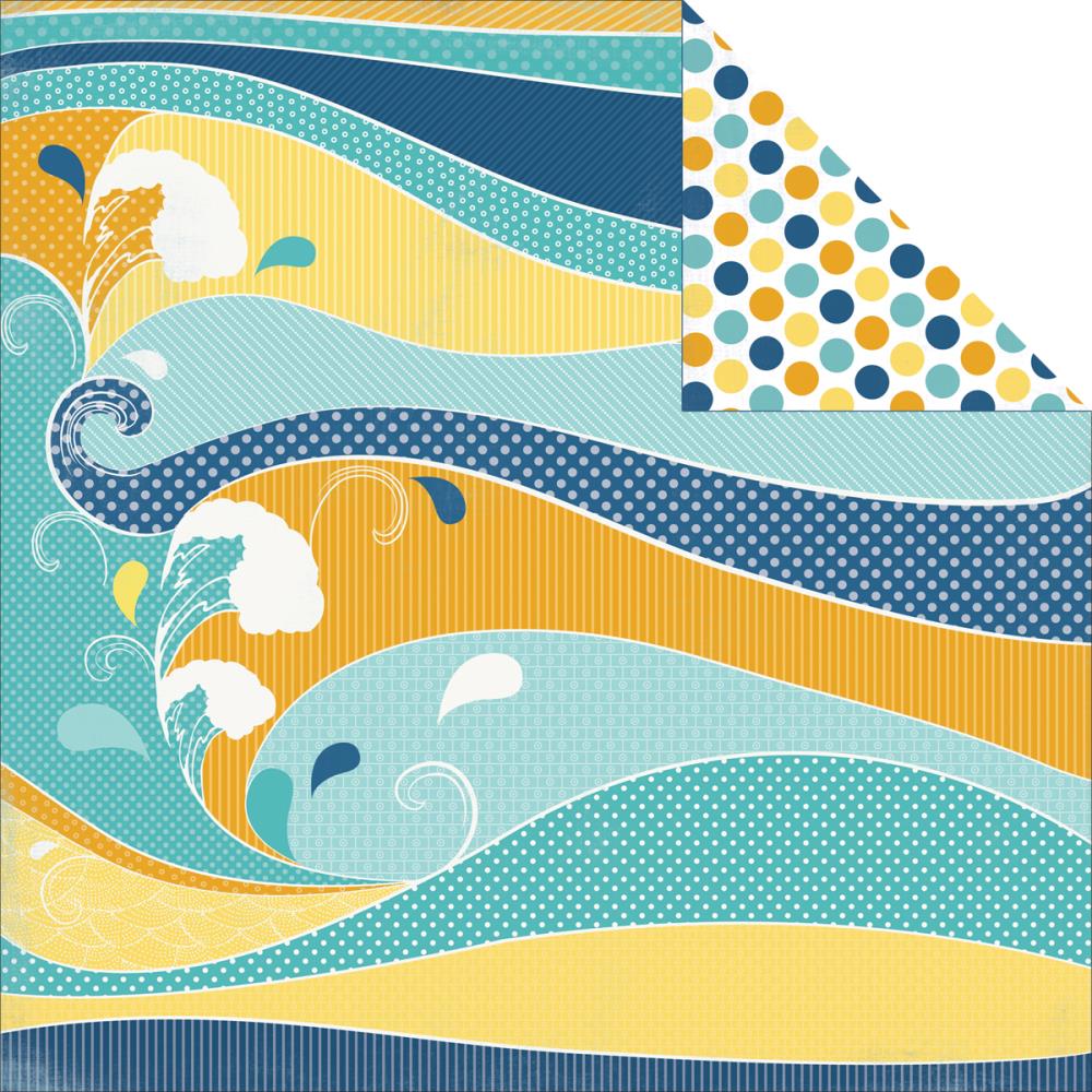 Двусторонняя бумага Carta Bella "Beach Boardwalk" Beach Wave (CBL16)