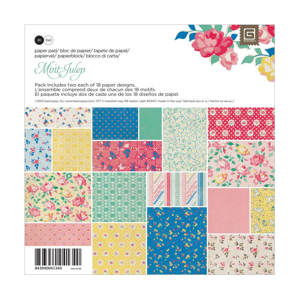 Набор бумаги 15 х 15 Basic Grey "Mint Julep"