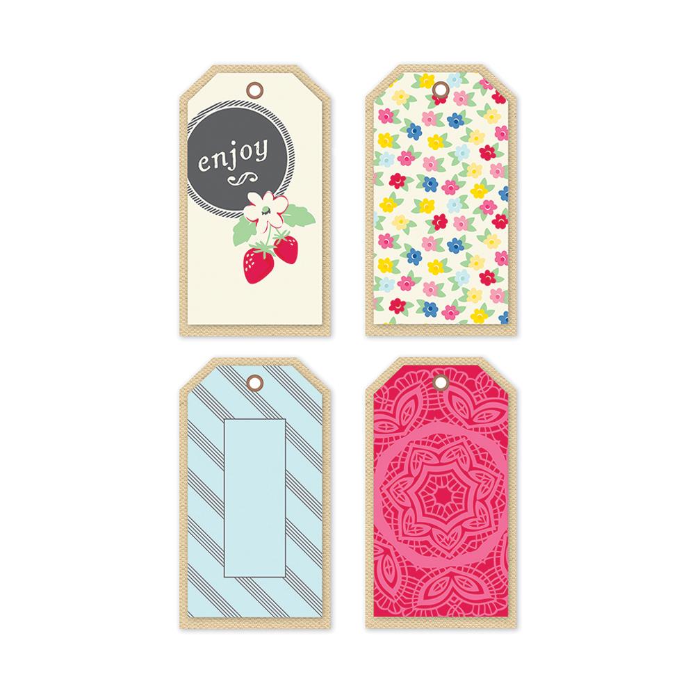 Набор тегов American Crafts "Mayberry",Raspberry