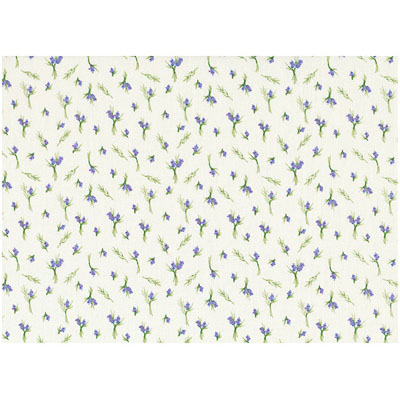 Ткань лоскутная 50 х 55 см "4506", мелкие букеты лаванды