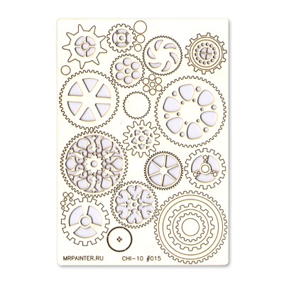 Вырубка из чипборда MrPainter "Шестерёнки"