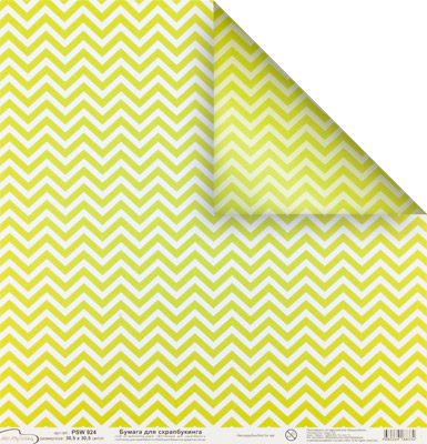Бумага двусторонняя MrPainter "Шеврон салатовый" (PSW924)