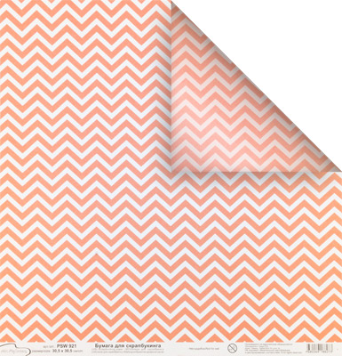 Бумага двусторонняя MrPainter "Шеврон розовый" (PSW921)