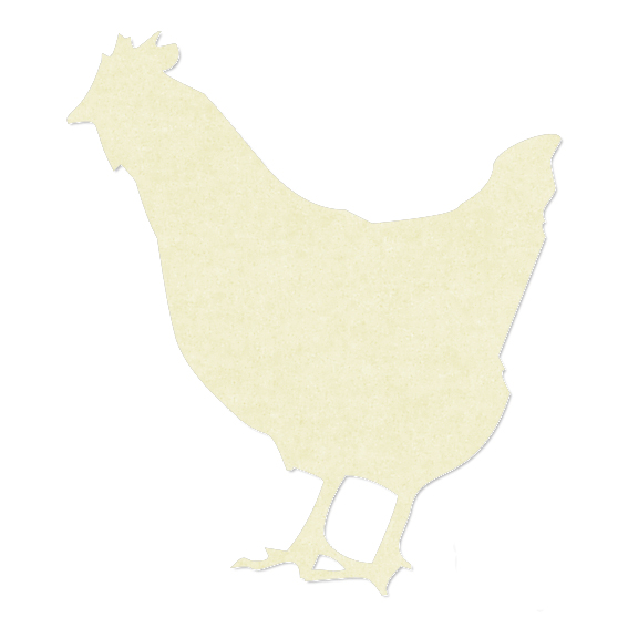 Чипборд "Птица №4 Курица маленькая"