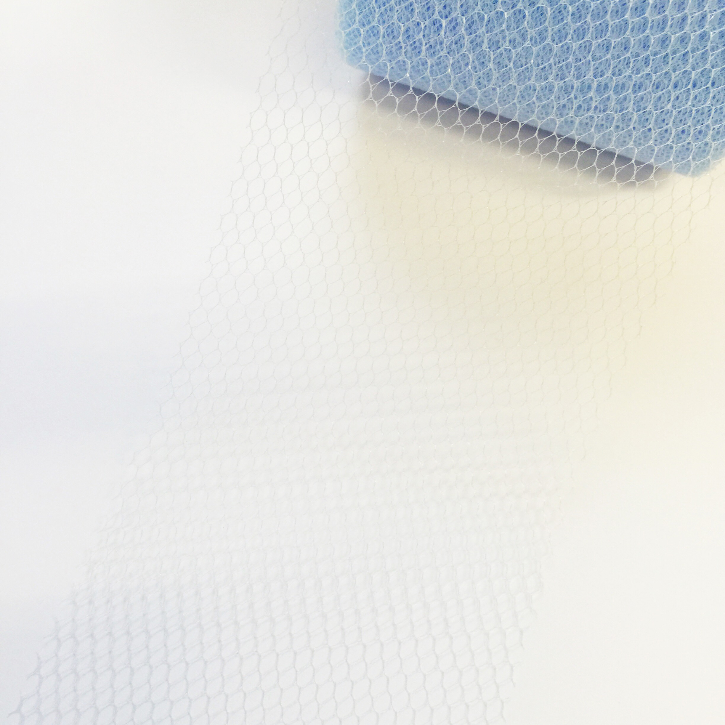 Тюль-сетка 8 см, цвет мягкий голубой