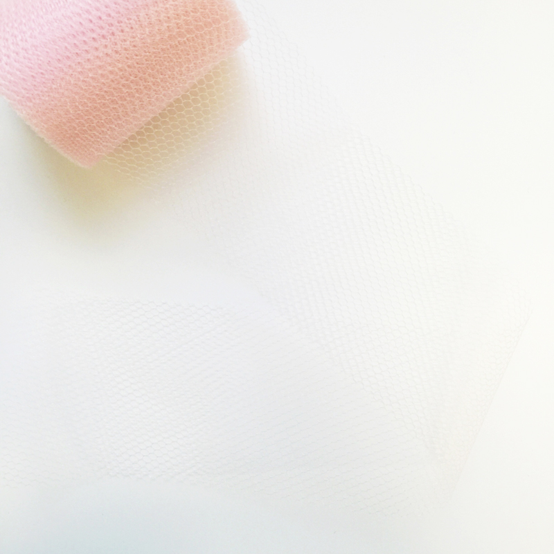 Тюль-сетка 8 см, цвет мягкий розовый