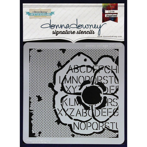 Трафарет 21 х 21 см Donna Downey "Poppy Collage"