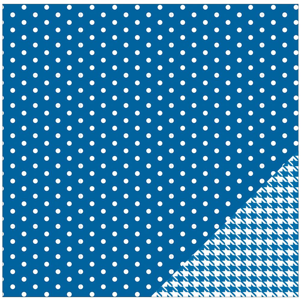 Двусторонняя бумага для скрапбукинга American Crafts "Navy Dot" (AC67)