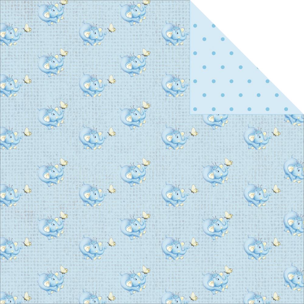 Двусторонняя бумага Fabscraps "Royal Baby" Blue Ellie (Fab78)