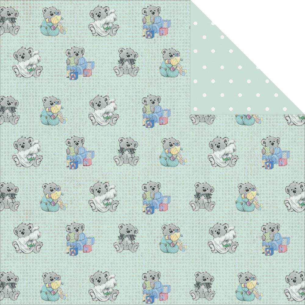 Двусторонняя бумага Fabscraps "Royal Baby" Royal Teddy (Fab79)