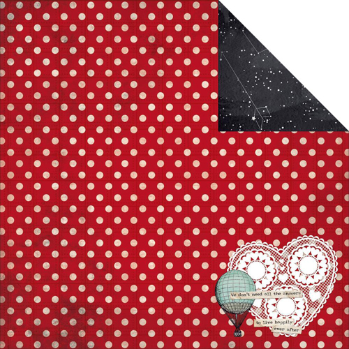 Двусторонняя бумага для скрапбукинга Bo Bunny "Star-Crossed" (Bob345)