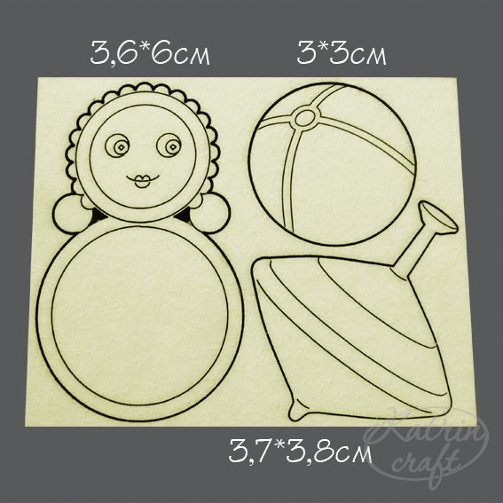 Чипборд "Детский неваляшка маленький"