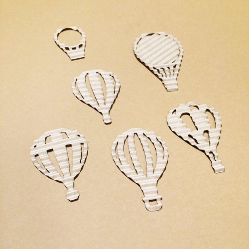 Гофрочипборд "Воздушные шары 6шт монгольфьеры"