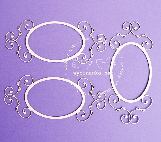 Вырубные элементы из чипборда "Июньская ночь", овальные рамки (154)