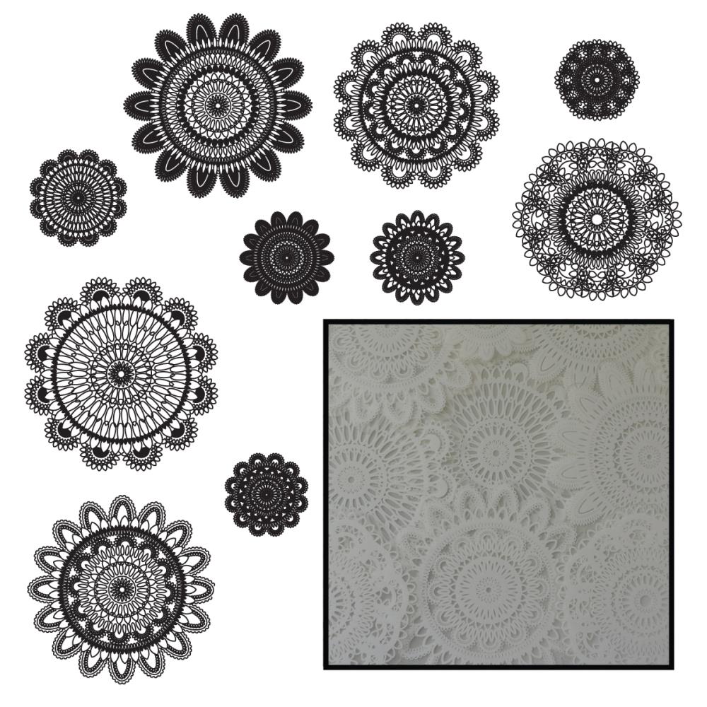 Вырубка из кальки Maya Road "Винтажные салфетки", цвет белый