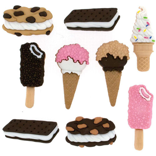 Набор пуговиц Dress It Up "Мороженки"