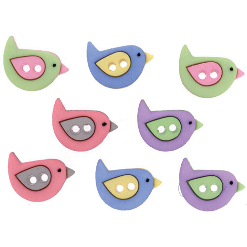 Набор пуговиц Dress It Up "Птички Sew Cute"
