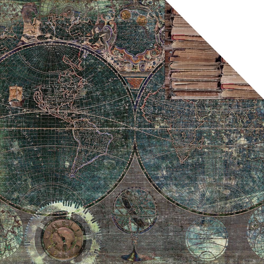 Двусторонняя бумага Fabscraps "Gentlemen's Club" Expedition (Fab66)