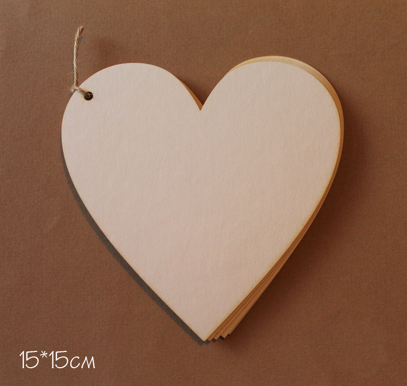 Заготовка из чипборда "Сердечко" 5 листов 15*15см