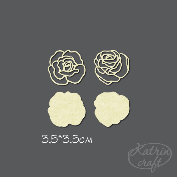 Чипборд "Розы контурные"