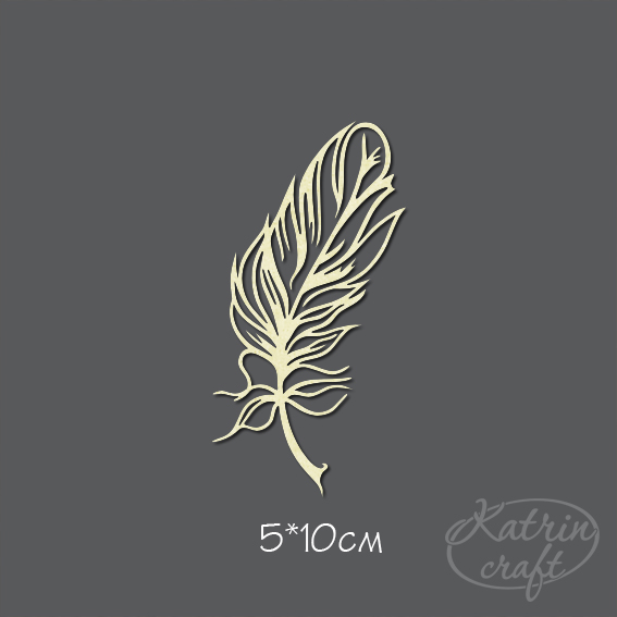 Чипборд "Перо Жар-птицы большое"