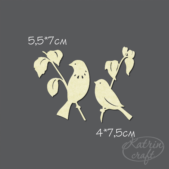 Чипборд "Птахи в жасмине"