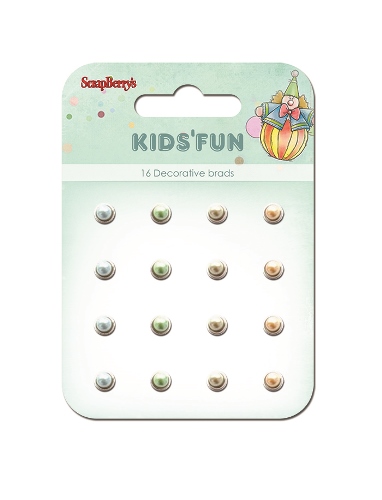Набор жемчужных брадс Scrapberrys "Забава", голубой,зеленый,бежевый