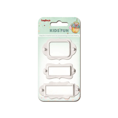 Набор металлических рамочек Scrapberrys «Забава», белые