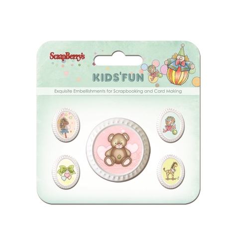 Набор украшений с металлическими рамочками Scrapberrys "Забава"