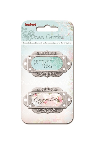 Набор украшений с металлическими рамочками Scrapberrys "Розы"