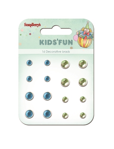 Набоh брадс с хрусталиком Scrapberrys "Забава", сине-зеленый