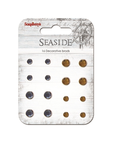 Набоh брадс с хрусталиком Scrapberrys "Море", кобальт, коричневый