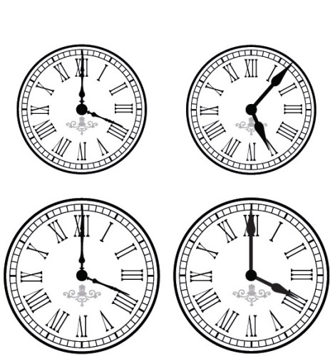 Набор часиков Scrapberrys с белым циферблатом