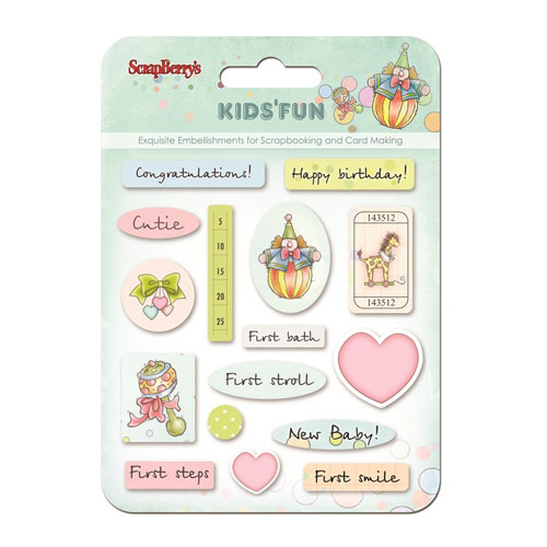 Набор эпоксидных наклеек Scrapberrys "Забава"