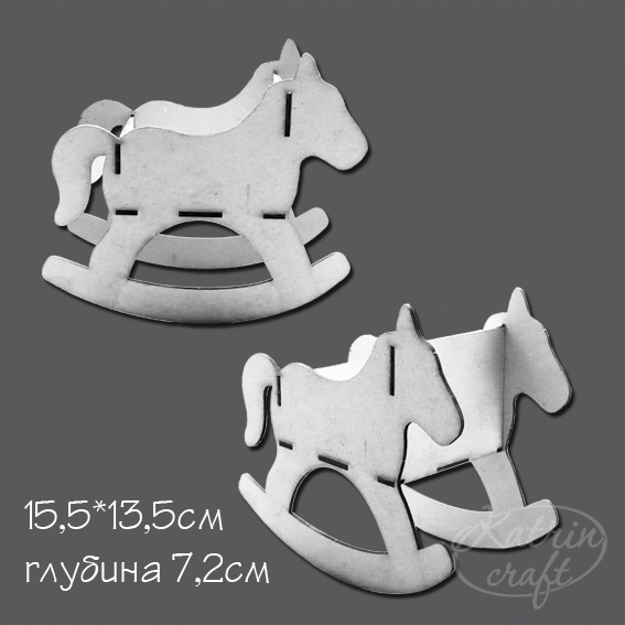 Заготовка из чипборда KatrinCraft "Шкатулка Лошадка"