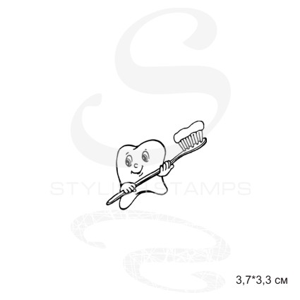 Штамп KatrinCraft "Зубик с щеткой"