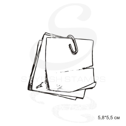 Штамп KatrinCraft "Стикеры на скрепке"