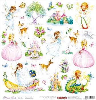 Бумага Scrapberrys "Волшебная страна", карточки 3 (SB317)