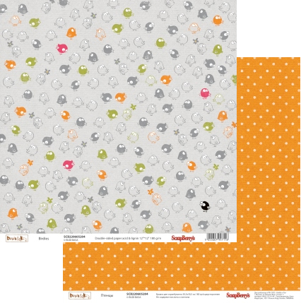 Бумага Scrapberrys "Басик Птенцы" (SB323)