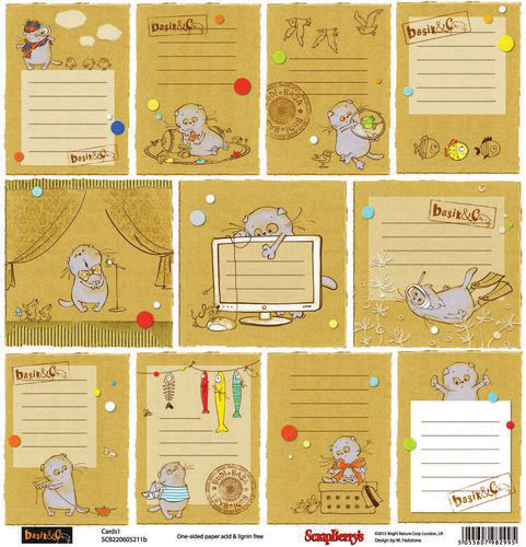 Бумага Scrapberrys "Басик Карточки 2" (SB327)