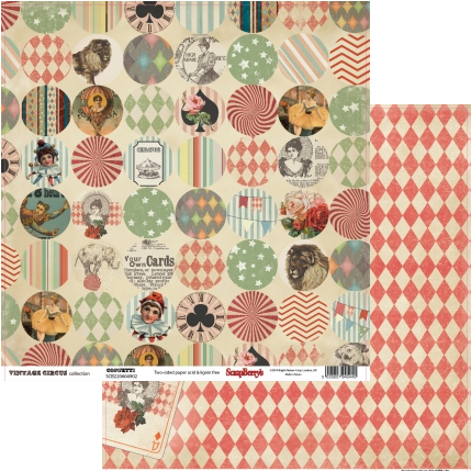 Бумага Scrapberrys "Старый цирк Конфетти" (SB365)