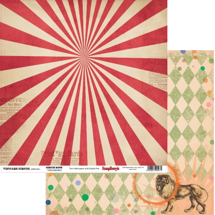 Бумага Scrapberrys "Старый цирк На арене" (SB366)