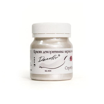 Краска "Деколор" декоративная, серебро 50 мл
