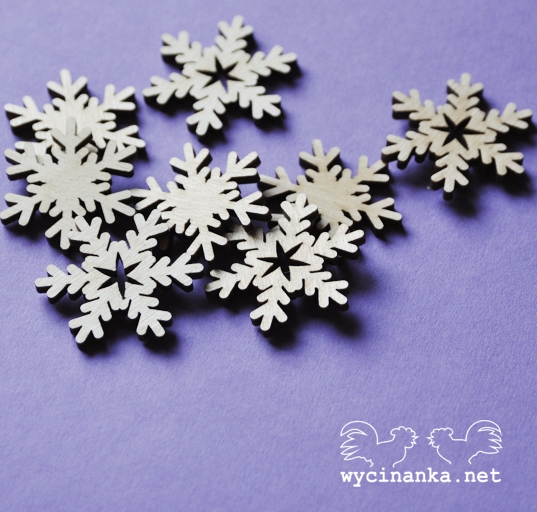 Набор деревянных снежинок Wycinanka