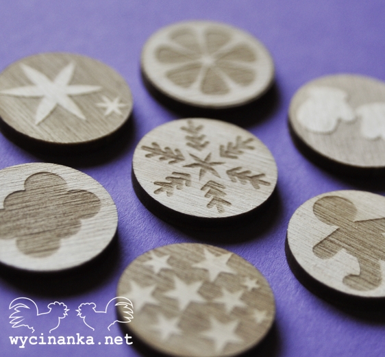 Набор деревянных бейжиков Wycinanka "Декабрьский дневник" (364)